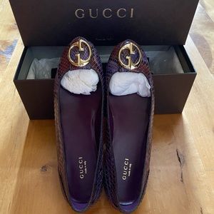 Gucci Snake Skin or Python Ballet Flats